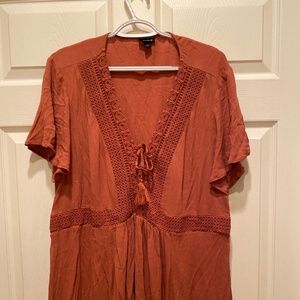 Torrid size: 2xl burnt orange short sleeve top
